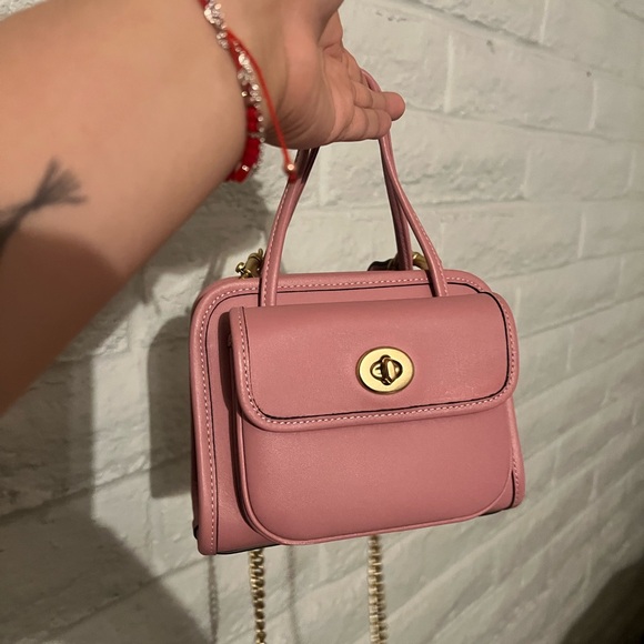 Coach Pink Mini Bag with Gold Chain - Picture 4 of 5